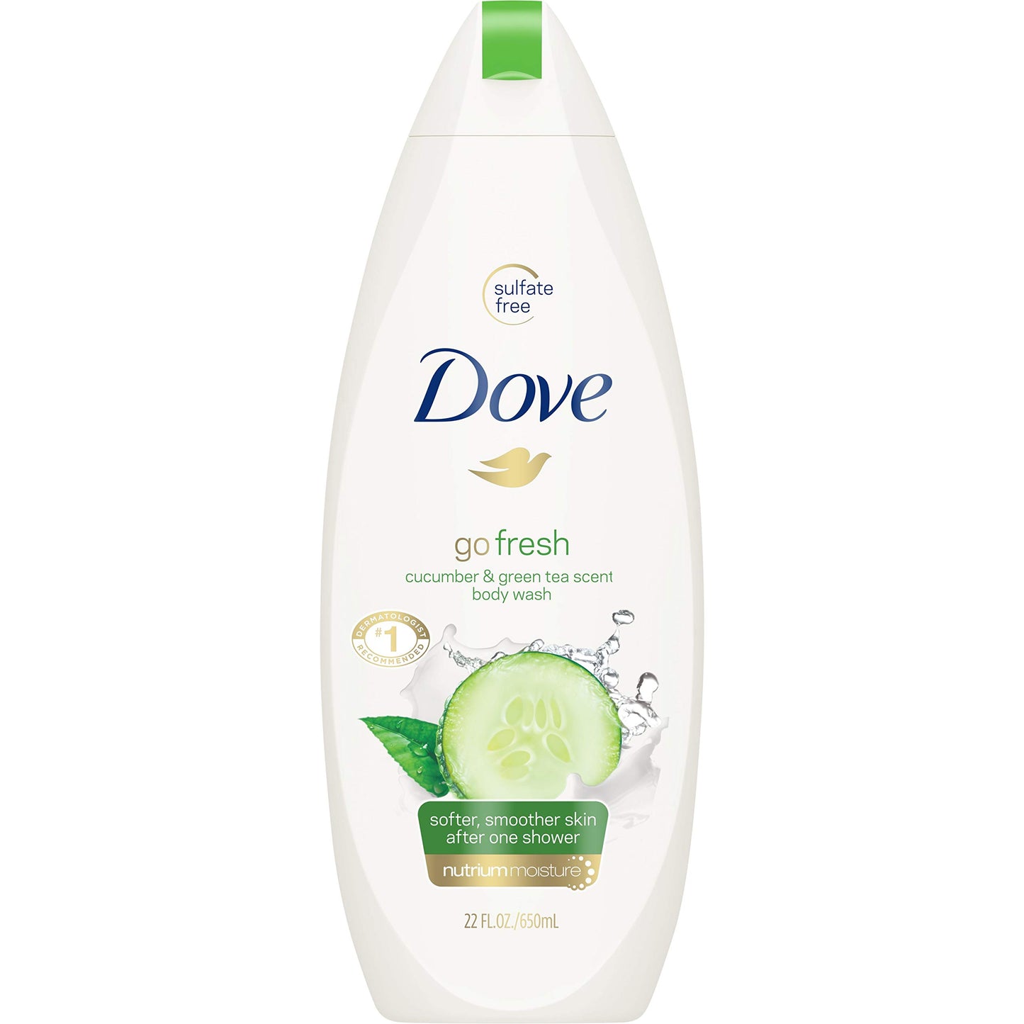 Dove Go Fresh Cool Moisture Body Wash with NutriumMoisture Cucumber & Green Tea Scent 22 FlOz / 650 ml