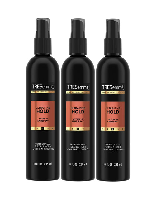 TRESemmé Non-Aero Hairspray Ultra Fine for 24-Hour Frizz Control 10 Fl Oz Pack of 3