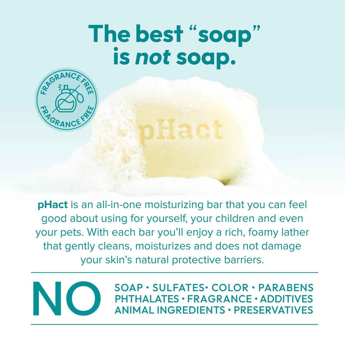 ANDREW LESSMAN pHact Moisture-Rich, Soap-Free Cleansing Bar. Natural Skin pH. Fragrance-Free. All Skin Types - Even Sensitive Skin. Hypoallergenic