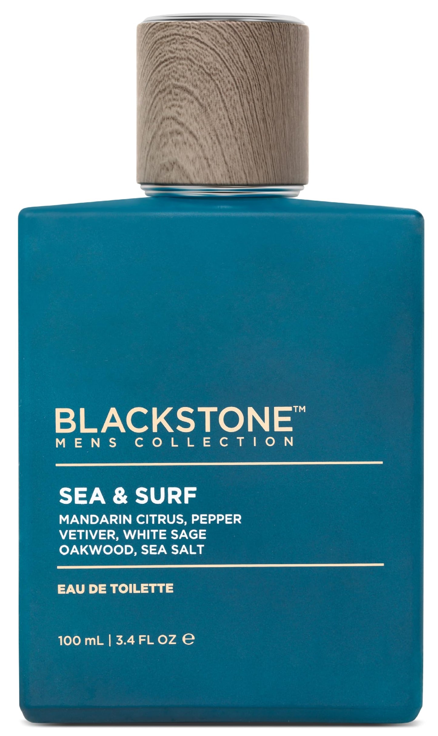 Blackstone Mens Collection Eau de Toilette - Sea & Surf | Men’s Fragrance, Fresh & Long-Lasting Cologne with Mandarin, Sea Salt, Oakwood & Sage |