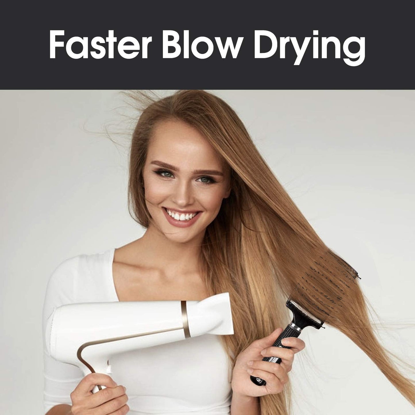 Hair Brush, Curved Vented Detangler Brush Faster Blow Drying for Women, Men Beauty and Personal Care Bsisme