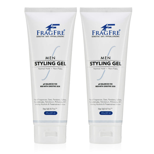 FRAGFRE Men Hair Styling Gel Fragrance Free 8 oz (2-Pack Gift Set) - pH Balanced for Men with Sensitive Skin - Not Too Firm or Light - Just Normal Beauty & Personal Care FRAGFRE