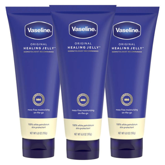 Vaseline Original Healing Jelly 3 Pack White Petrolatum Skin Protectant for Mess-Free Moisturizing On-the-Go, with 3x Purified Purity Guaranteed Beauty and Personal Care Vaseline Default Title