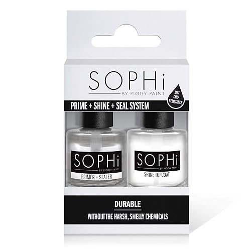 SOPHi Prime + Shine + Seal System (Primer/Sealer + Topcoat assembled in box) Non Toxic, Safe, Free of All Harsh Chemicals