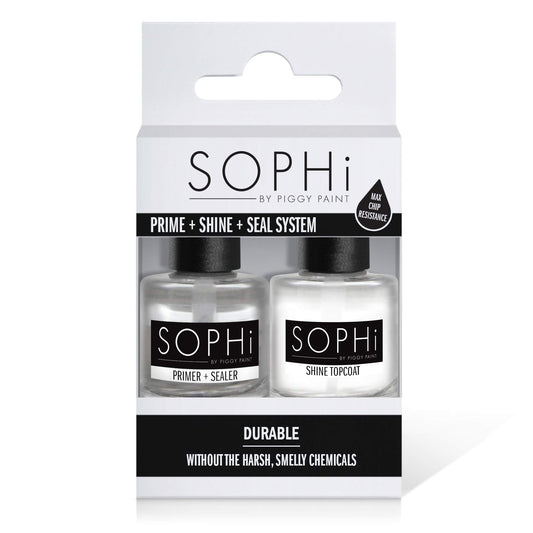 SOPHi Prime + Shine + Seal System (Primer/Sealer + Topcoat assembled in box) Non Toxic, Safe, Free of All Harsh Chemicals