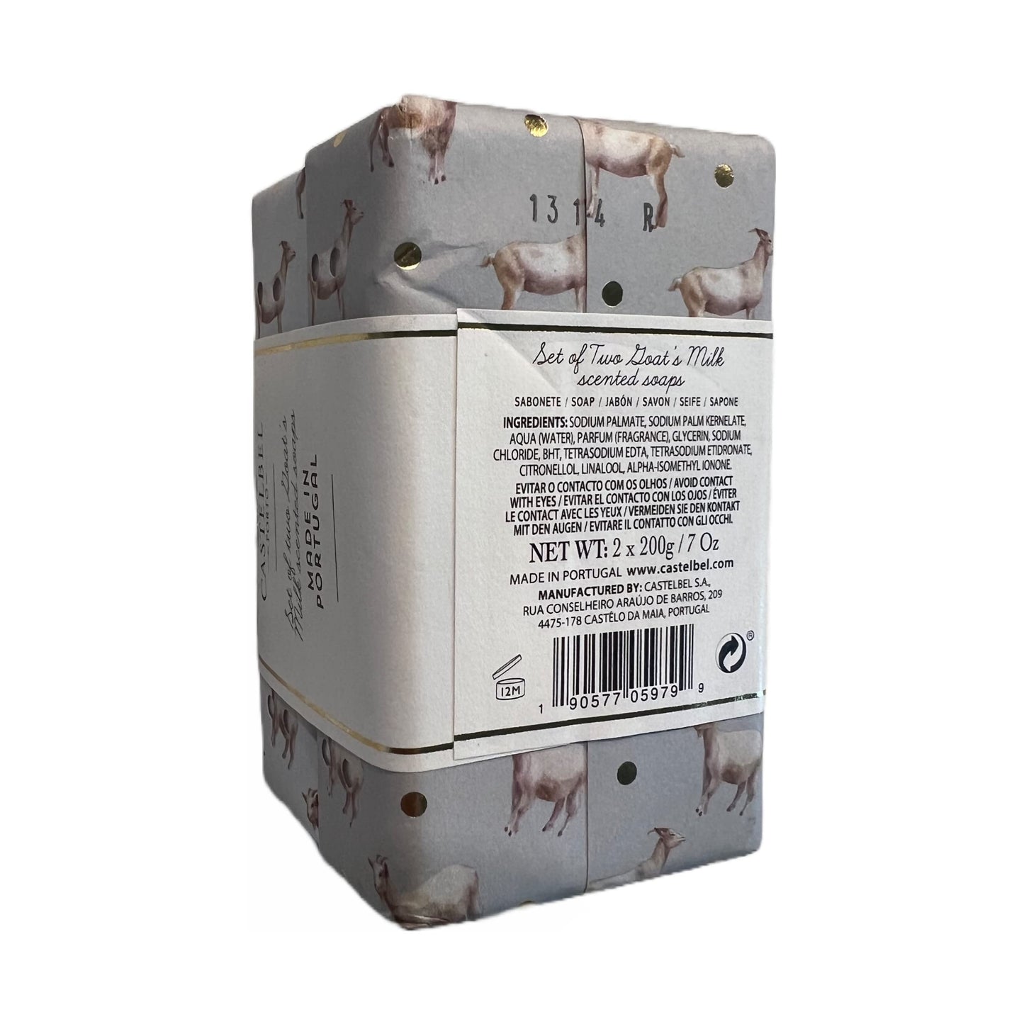 2 (7oz) Castelbel Bars - Goat's MIlk Scented Soap Beauty & Personal Care Castelbel