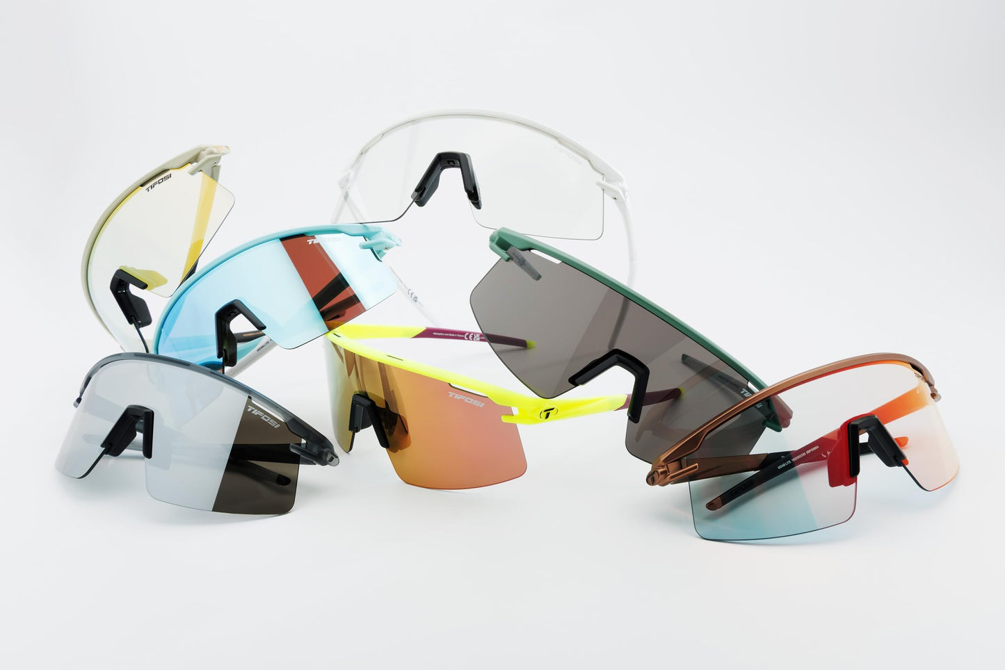 Tifosi Optics Moab Lite Sunglasses (Glacier Blue (Clarion Blue, AC Red, Clear))