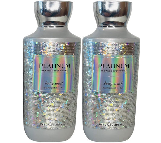 Bath & Body Works Platinum Body Gel 2-Pack 10 Ounces Each Fresh Clean Scent