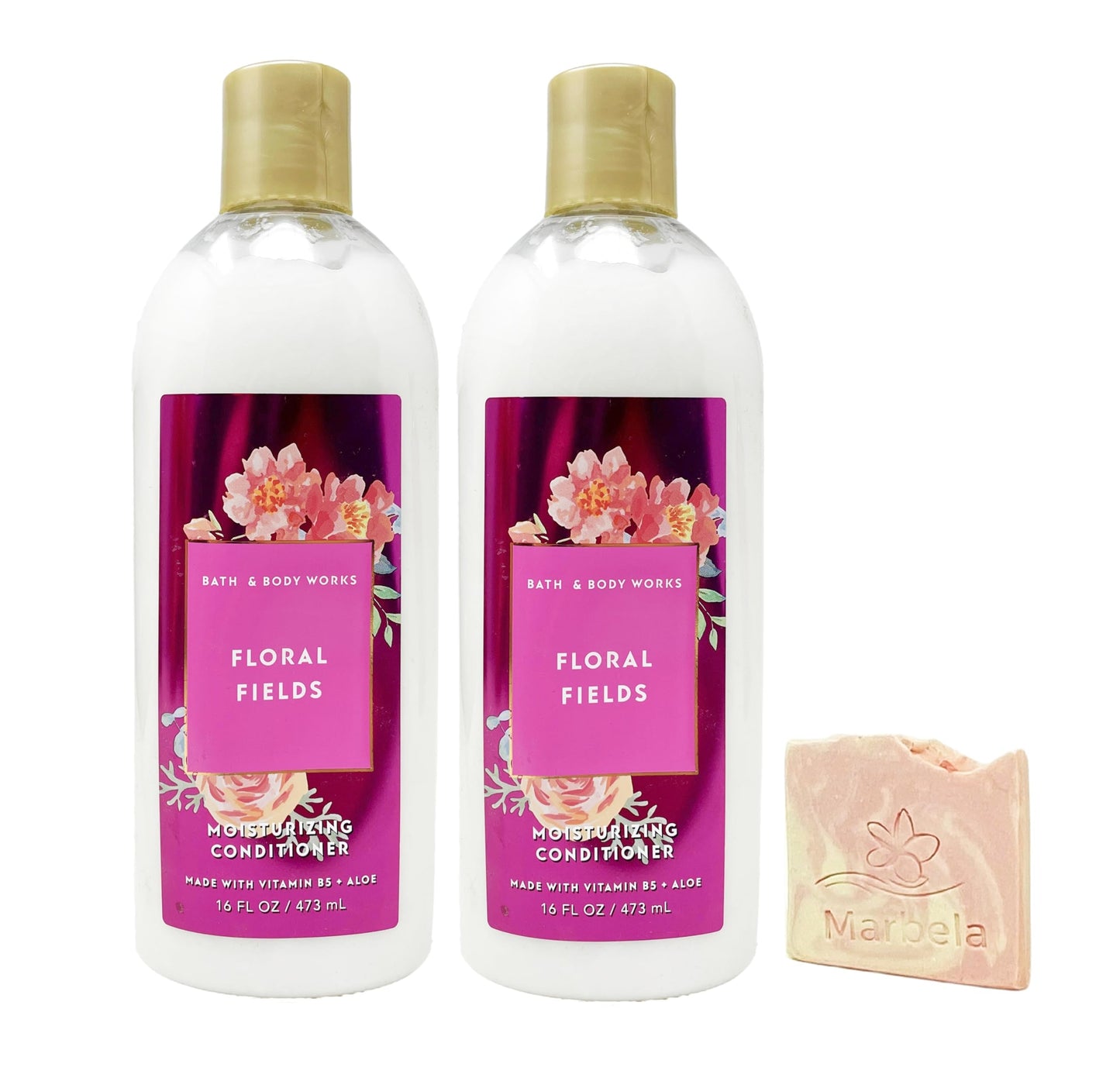 Bath & Body Works Floral Field - 2 Pack Moisturizing Conditioner with a Himalayan Salts Springs Sample Soap