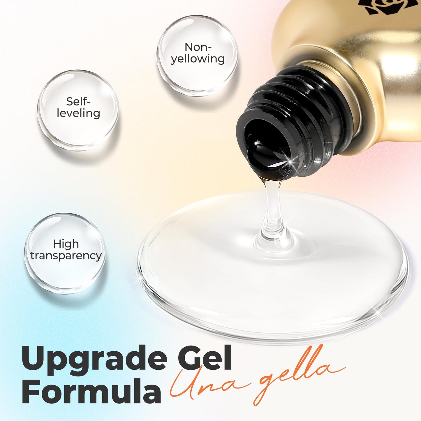 UNA GELLA Blooming Gel Nail Polish 15ml Super Clear for Spreading Effect U V/LED Needed Nail Blooming Gel for Marble Natural Stone Floral Print Beauty and Personal Care UNA GELLA