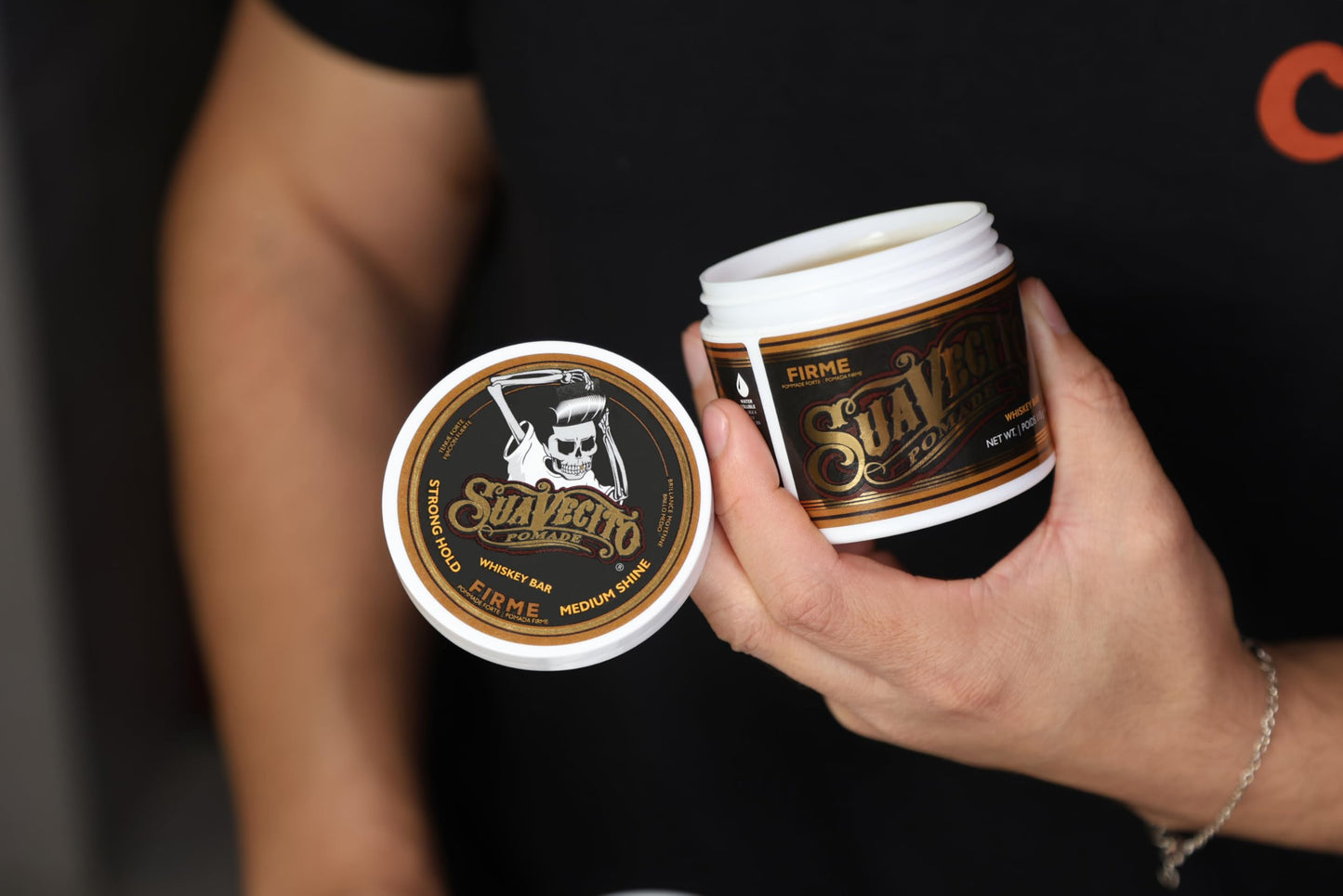 Suavecito Pomade Original Hold For Men 4 oz, 1 Pack - Medium Shine Water Based Wax Like Flake Free Hair Gel - Easy To Wash Out - All Day Hold For All