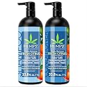 HEMPZ Hair Shampoo & Conditioner Set - Grapefruit & Peach Scent for Dry, Damaged and Color Treated Hair, Hydrating, Softening, Moisturizing