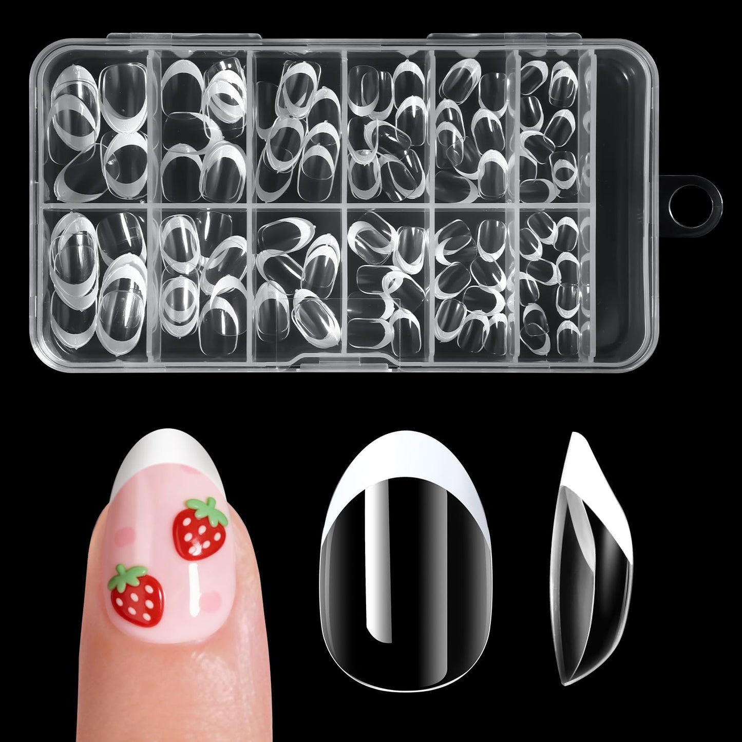 krofaue 240Pcs Kids Press on Nails with Handle - Short Fake Nails for Girls 12 Sizes Soft Gel Nail Tips for Safe & Fun DIY Nail Tips Art for Children Beauty and Personal Care krofaue Default Title