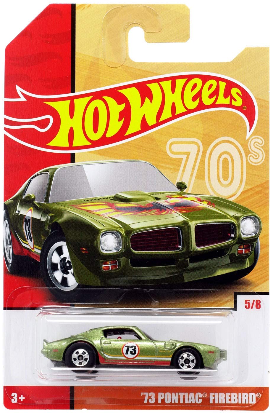 Hot Wheels 2019 Car '73 Pontiac Firebird 5/8 Green Throwback Series 70's