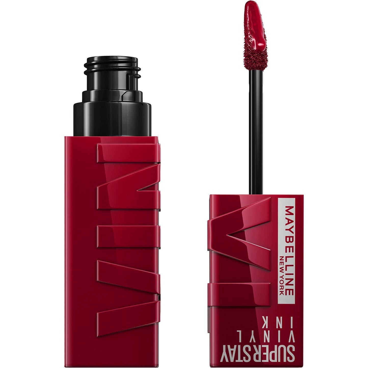Maybelline Super Stay Vinyl Ink Longwear No-Budge Liquid Lipcolor Makeup, Highly Pigmented Color and Instant Shine, Royal, Deep Wine Red Lipstick,