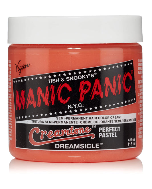MANIC PANIC Creamtone Dreamsicle Semi Permanent Hair Color for Women & Men - Perfect Pastel Creamy Orange Hair Dye - Lasts 2-4 Weeks - Vegan