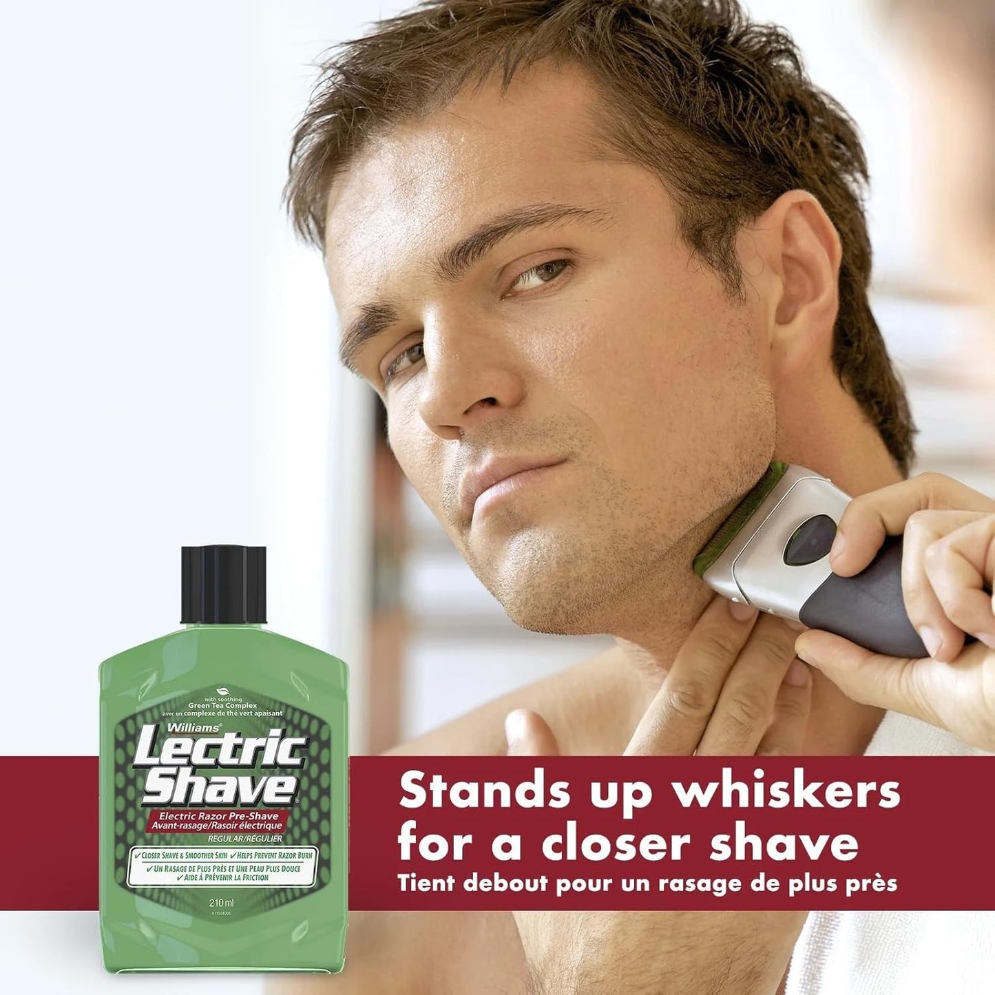 Williams Lectric Shave - Electric Razor Pre-Shave with Soothing Green Tea Complex, 7 fl oz (207 mL)
