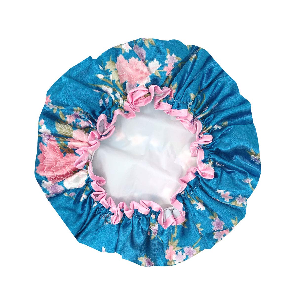 allydrew Wild Side Reusable Women's Waterproof Shower Caps for Long Hair, Carnations