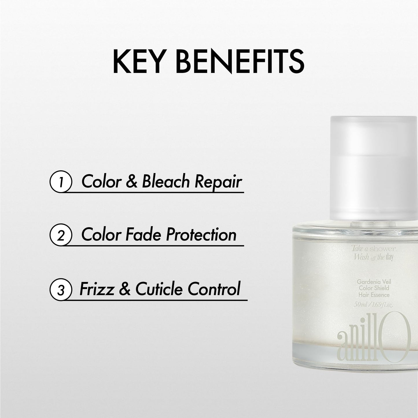ANILLO Gardenia Veil Color Shield Hair Essence - Lightweight Leave-In Treatment for Color-Treated Hair - Shine Boost, Damage Repair, Color Fixing Beauty and Personal Care ANILLO