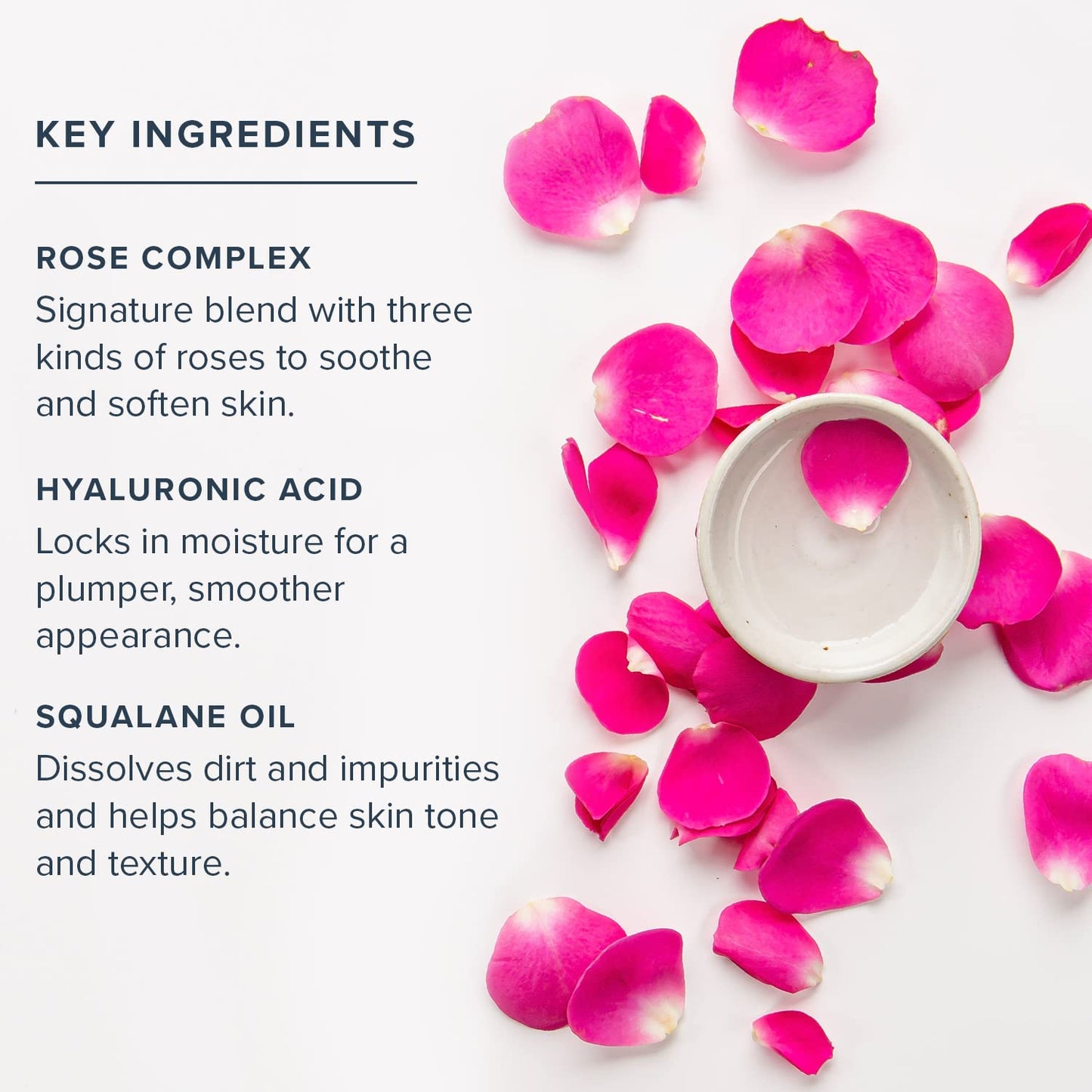 HERITAGE STORE Rosewater Facial Cleanser - Milk Face Wash Purifies and Nourishes w/Squalane, Rose Complex, Dry Skin to Combination Skin Care