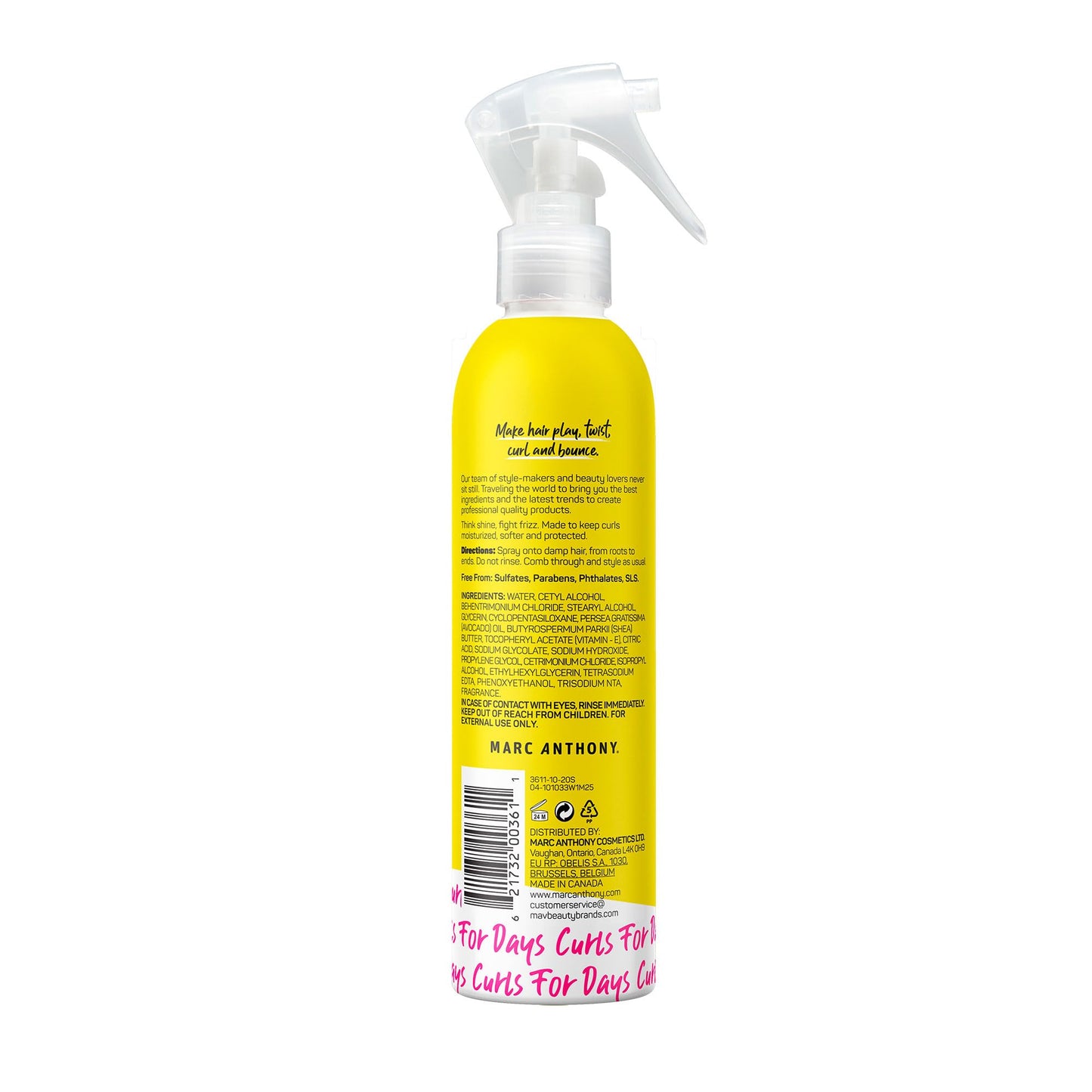 Marc Anthony Leave-In Hair Conditioner for Curly Hair, Strictly Curls - Curl Defining & Deep Conditioning Detangler Moisturizer Hydrates Dry & Frizzy Beauty and Personal Care Marc Anthony