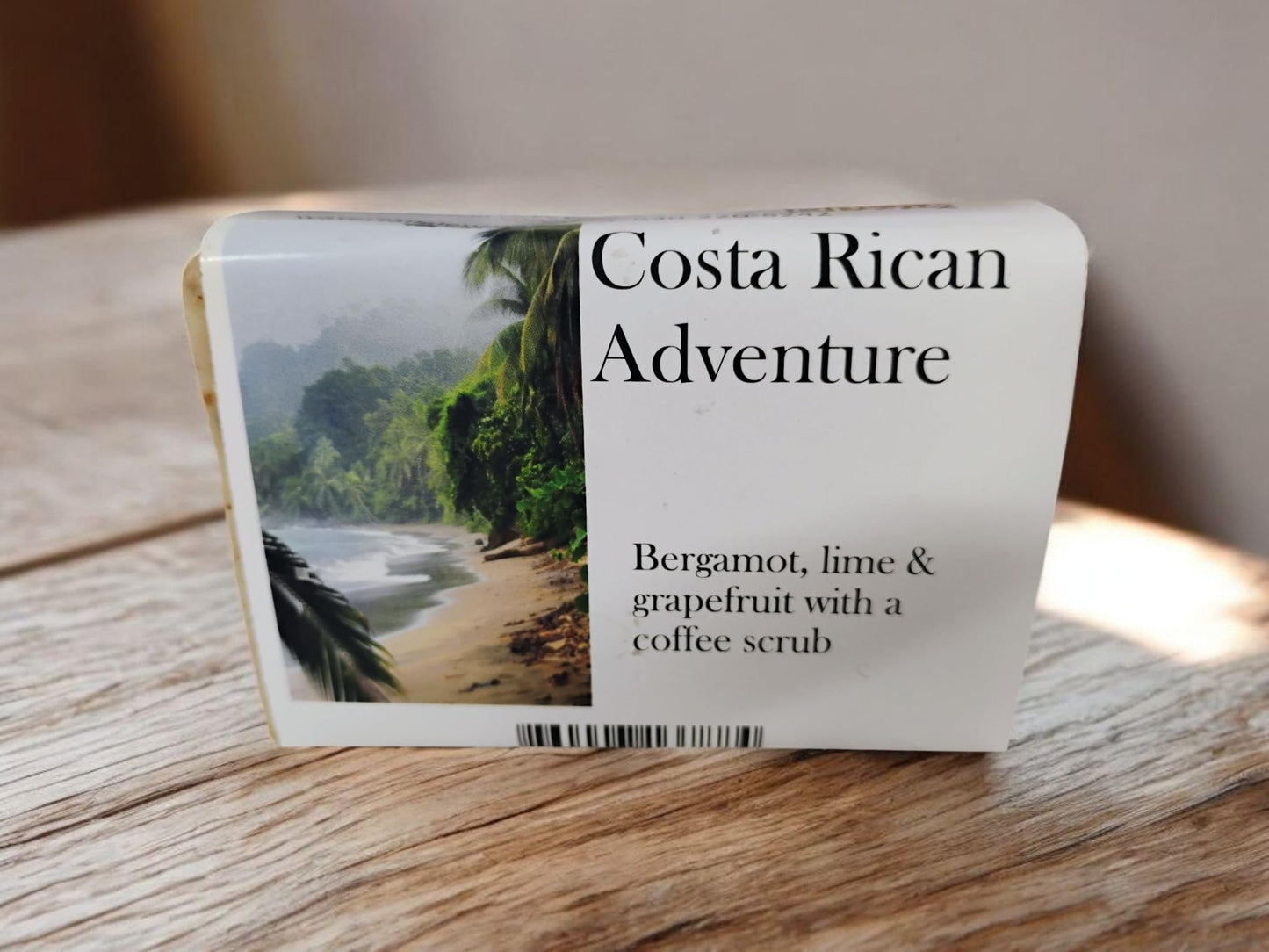WFG WATERFALL GLEN SOAP COMPANY, LLC, Costa Rican Adventure bath soap, bergamot and citrus with a coffee scrub, enriched with kokum butter