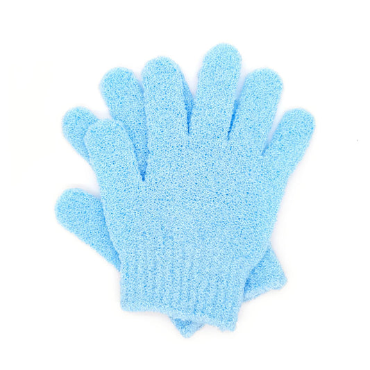 BlingKingdom 1 Pair Bath Gloves for Shower Exfoliating Wash Gloves Shower Mitts for Women Beauty Spa Massage Skin Shower Body Scrubber (Blue) Beauty and Personal Care BlingKingdom