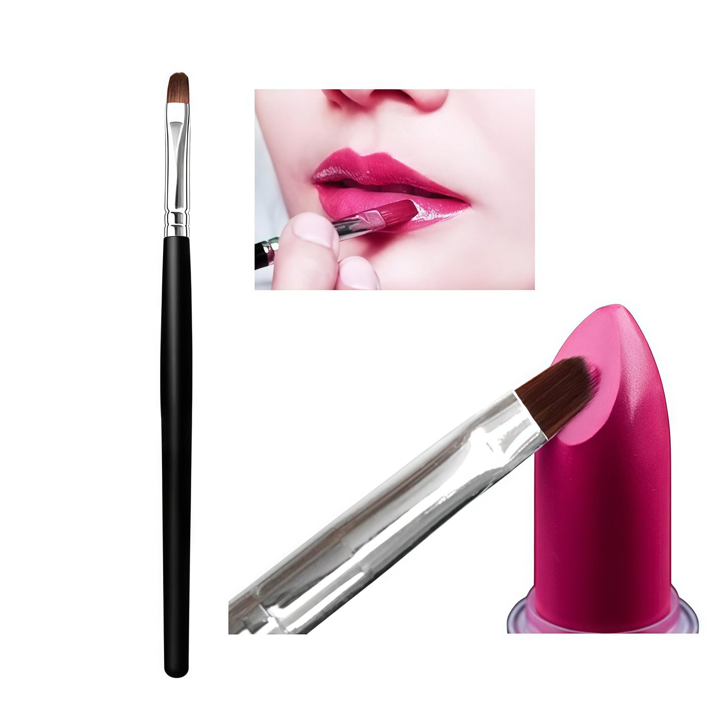 2 pcs Lip Brush Concealer Brushes ?Lipstick Gloss Brushes Applicators Eyeshadow Lip Liner Makeup Brush Cosmetics Make Up Tools, Small Make Up Brushes