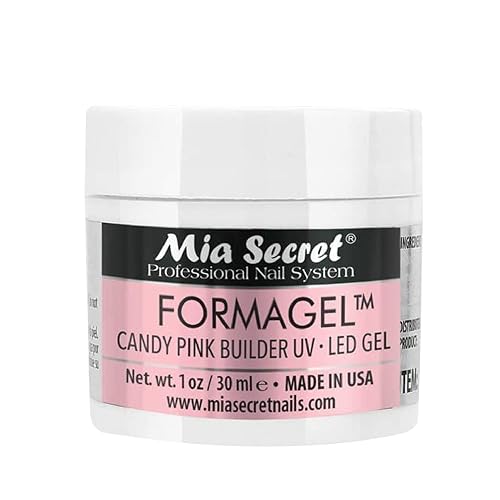 Mia Secret Nudes 1oz Formagel Gel Nail Builder - UV Led Gel - Cover Blush - Cover Tan - Candy Pink Pick Yours (Candy Pink) Beauty & Personal Care Mia Secret