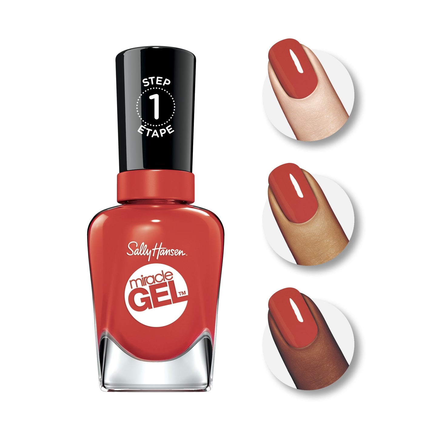 Sally Hansen Miracle Gel Nail Polish, Shade Redgy 419 (Packaging May Vary) Beauty & Personal Care Sally Hansen