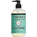 MRS. MEYER'S CLEAN DAY Hand Soap, Made with Essential Oils, Biodegradable Formula, Basil, 12.5 fl. oz - Pack of 3