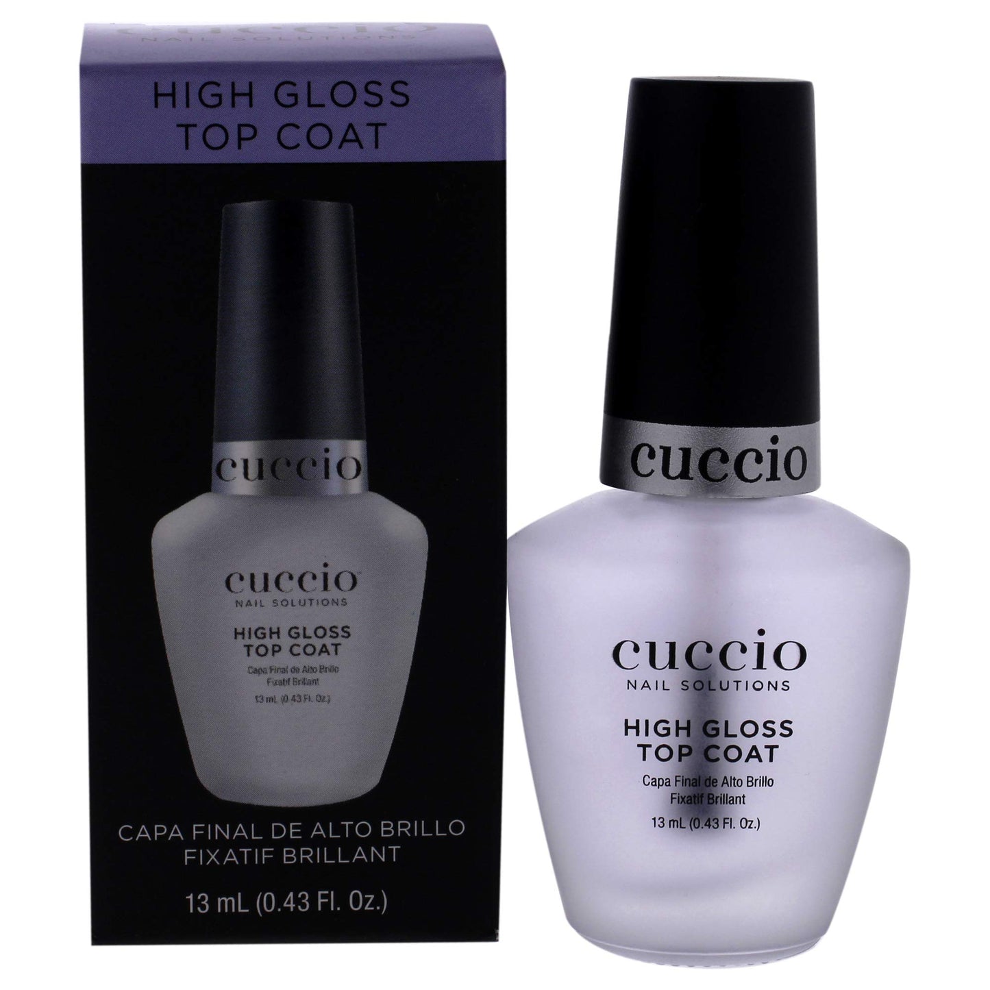 Cuccio Colour High Gloss Nail Top Coat - Developed With UV Absorbers To Help Protect The Nail Colour - Flexible Chip Resistant Protective Coating Beauty & Personal Care Cuccio