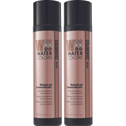 Watercolors by Tressa 3-in-1 Color Depositing Shampoo, Semi Permanent Hair Color, Hair Dye Shampoo for Curly, Dry, and Normal Hair, 8 fl oz - COCOA (2