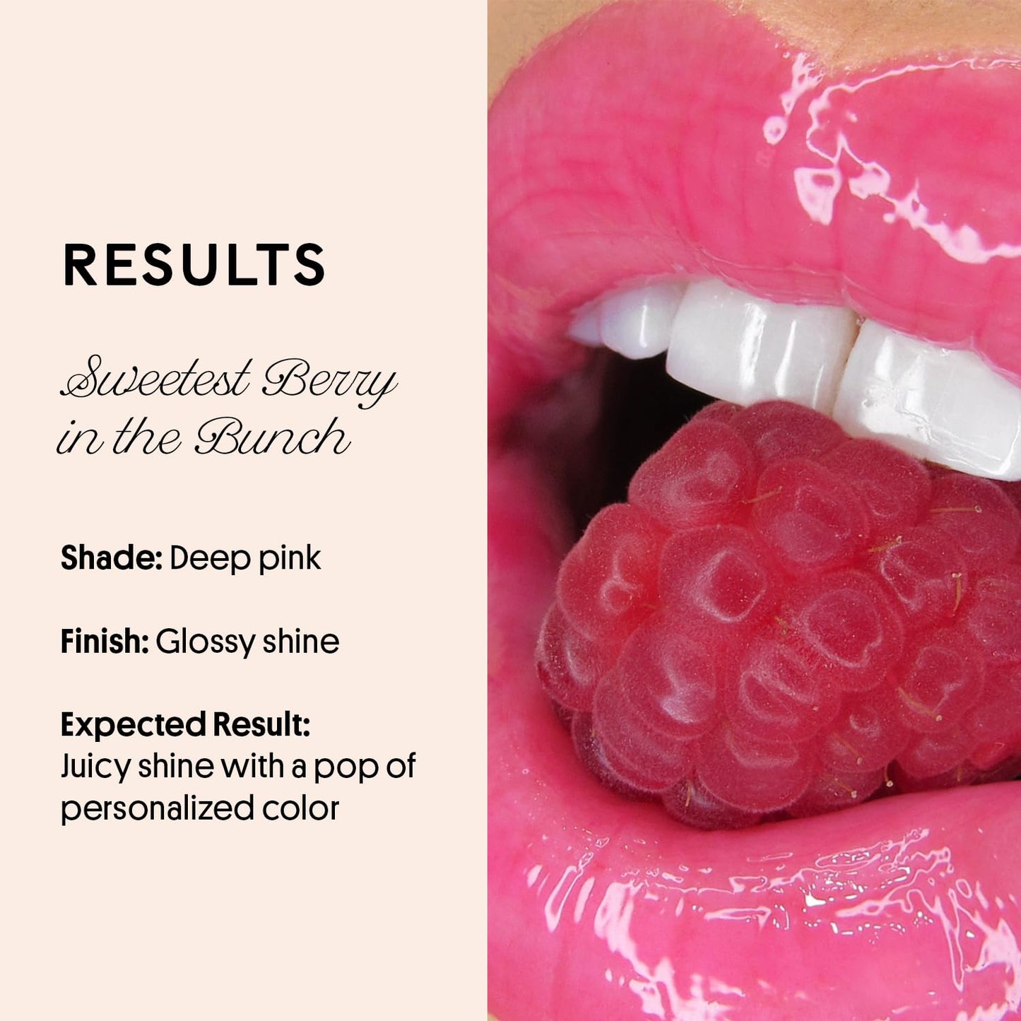 Winky Lux Raspberry Fruity Gloss pH Lip Stain, Non Sticky Lip Gloss, Tinted Lip Oil, Lip Lacquer, Yummy Fruit Lip Gloss, Jojoba Oil for Hydration &