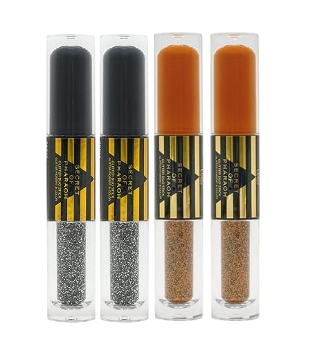Body Glitter Stick - 2X Secret of Pharaoh GlitterDuo Stick - Sand Goddess Bundle with 2X Sparkling Emerald by EBIN NEW YORK - Dual-Ended Primer