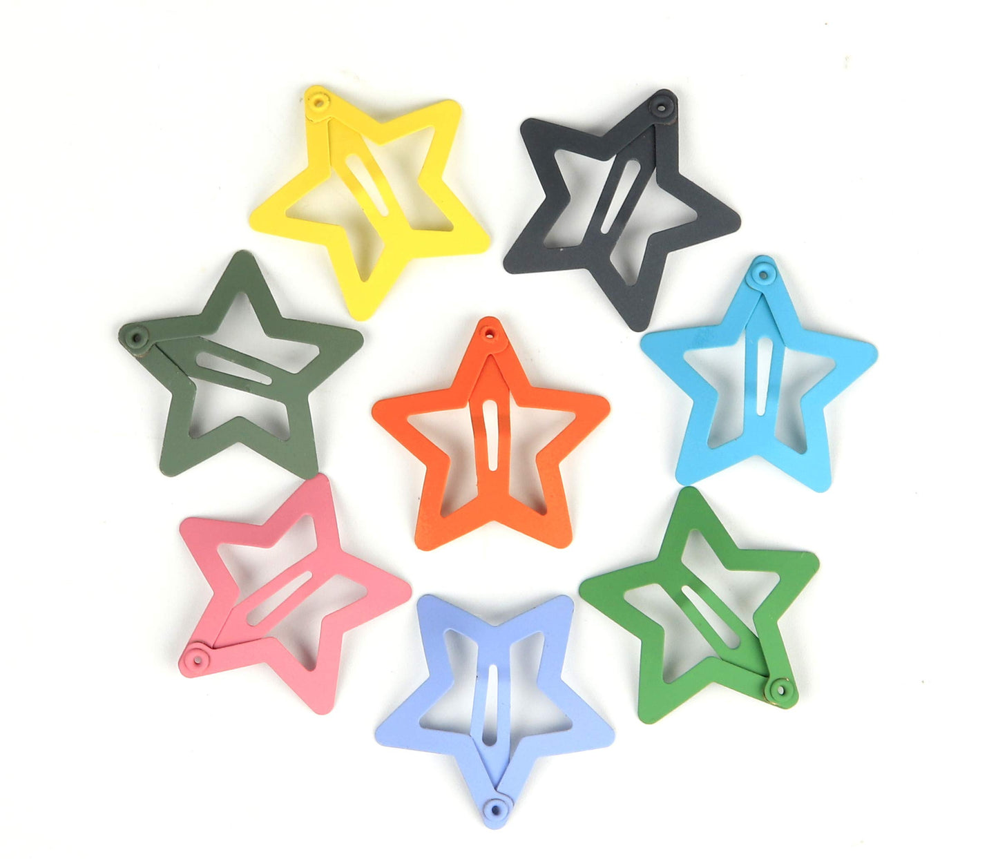 YAOKUA Star Hair Clips for Girls, 50 Pcs No Slip star Metal fashion Hair Snap Clips Barrettes for Kids Teens Women