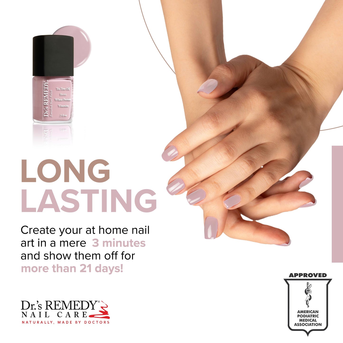 Dr’s Remedy Enriched Nail Polish: Non Toxic, All Natural, and Organic - Doctor Formulated: Strengthens, Restores, Heals, and Protects '24-Free'
