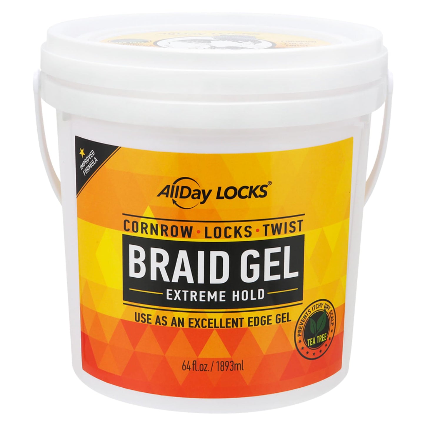 AllDay Locks Braid Gel Extreme Hold - Braiding Gel for Cornrows, Locks, & Twisting, Moisturizing Edge Control for Women and Men, Natural Formula
