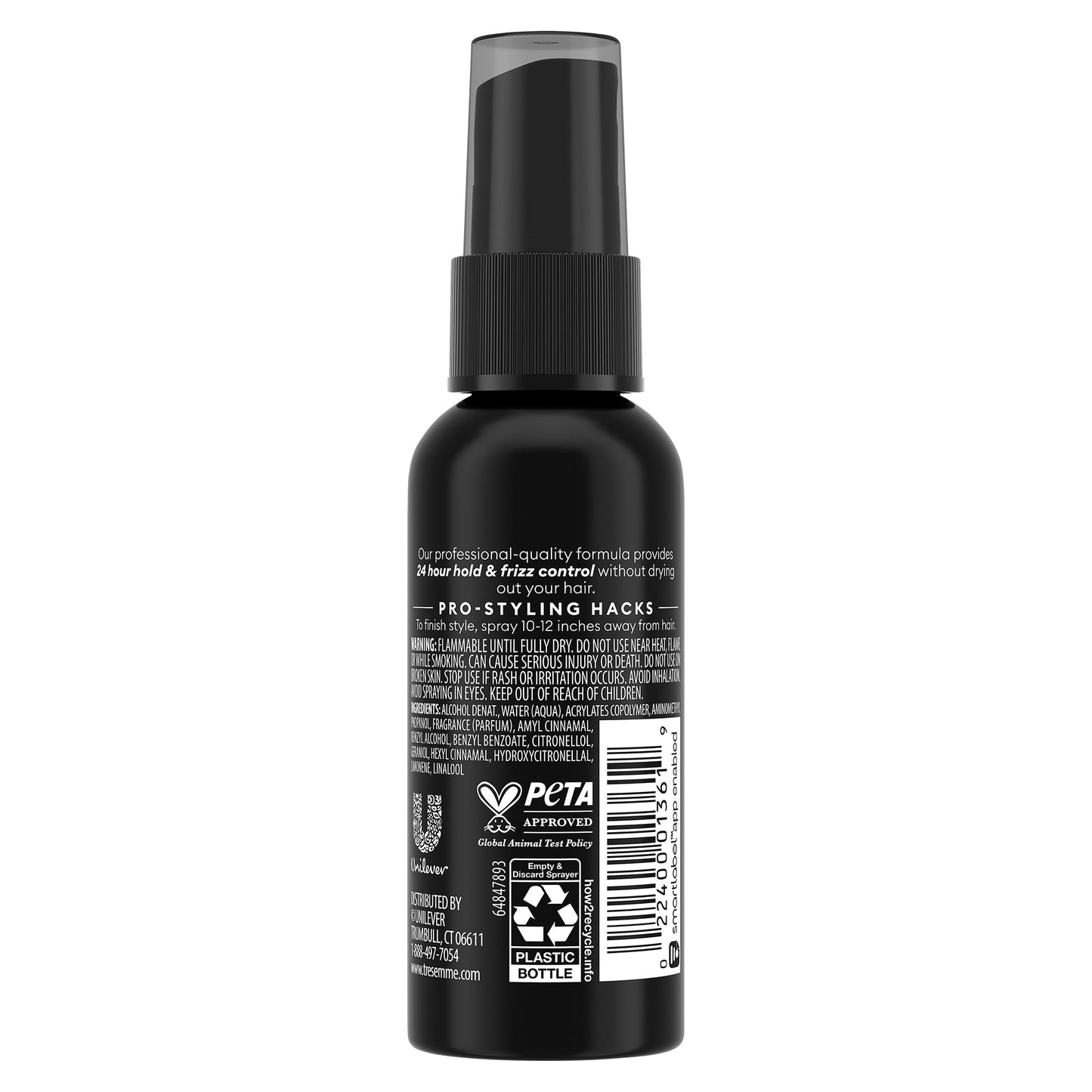 TRESemmé Travel Hairspray, Extra Hold, 6-Pack - Non-Aerosol Hair Spray for Layering, Anti-Humidity, Anti-Frizz Hair Products, 2 Oz Ea