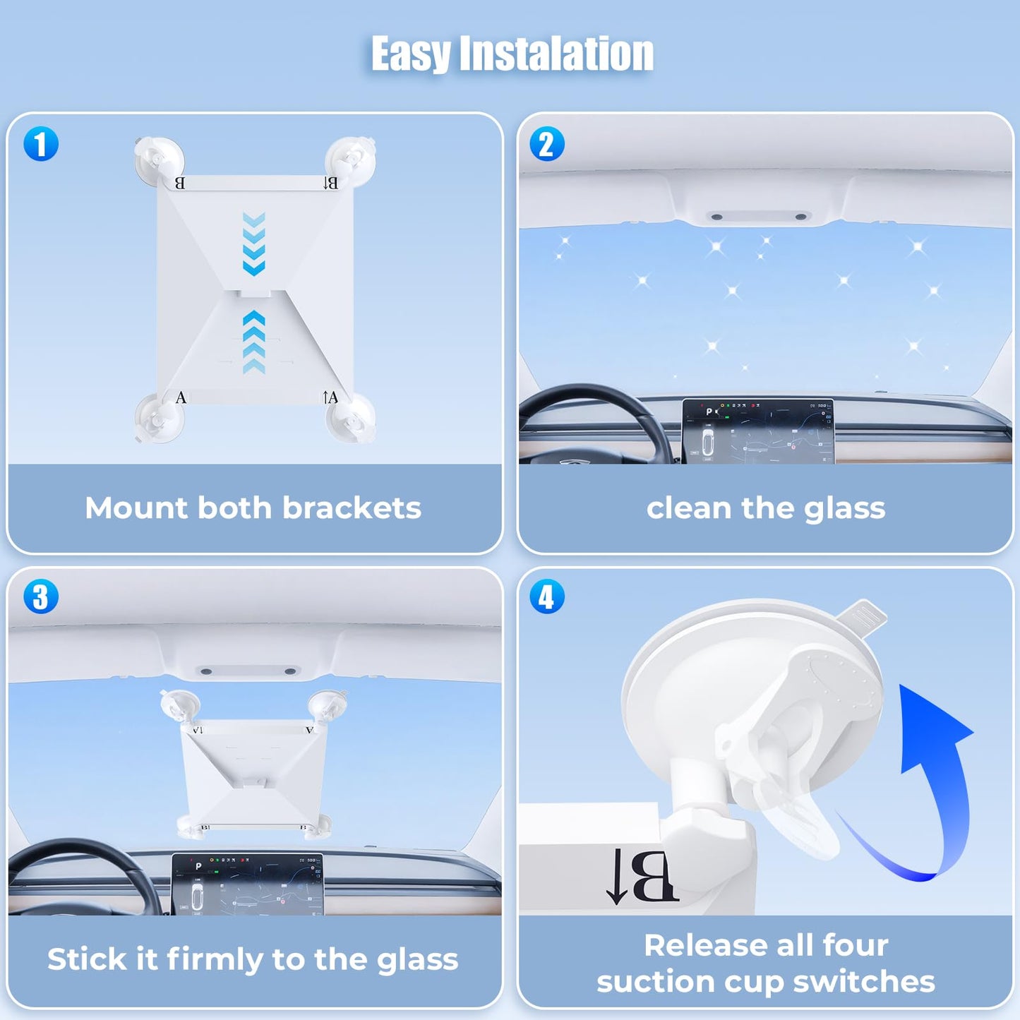 Starlink Mini Car Mount, Starlink Mini Accessories for Car Windows & Sunroofs, Secure Mounting Kit with 2 Spare Cups & Anti-Slip Pad,All-Weather…