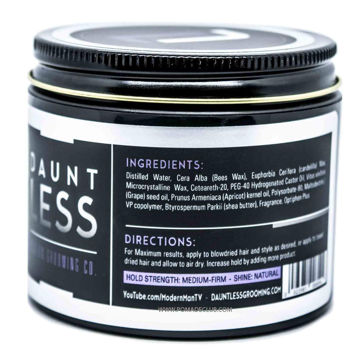 Dauntless Modern Grooming Co. WAX CREAM | Multi-purpose Hair Styling | Medium-Firm Hold | Low Shine | 4 ounces