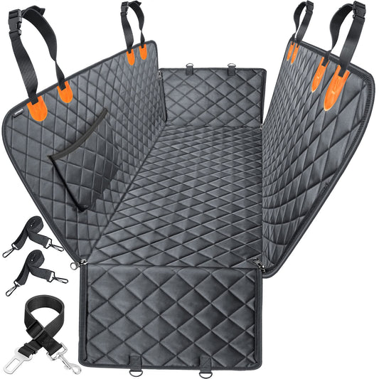 URPOWER 100% Waterproof Dog Car Seat Cover Hammock – Heavy Duty, Nonslip, Scratchproof Back Seat Protector for Cars, Trucks & SUVs
