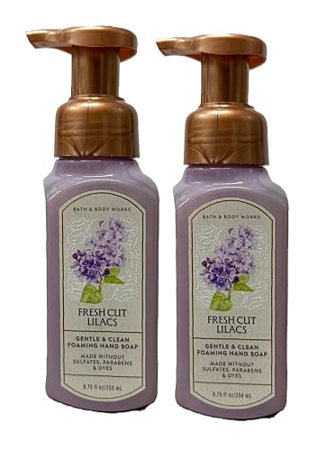 Bath and Body Works Gentle and Clean Foaming Hand Soap 8.75 oz each - Pack of 2 (Fresh Cut Lilacs)