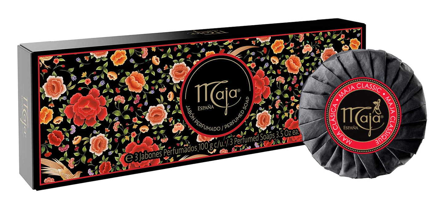 Maja Classic Luxury Perfumed Bar Soap. Moisturizes your Skin with Glycerin. Delicious and Distinctive Scent. 3 Soaps. 3.5 Oz / 100 g