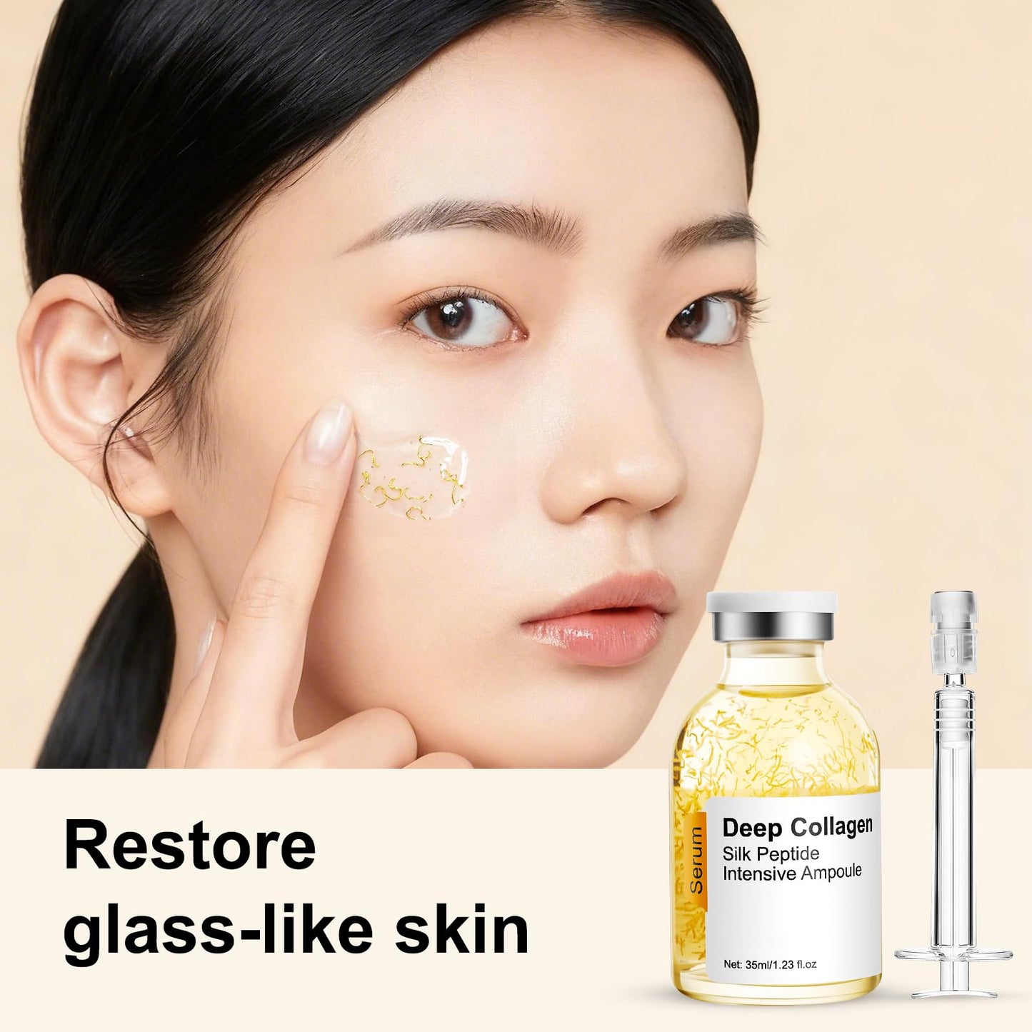 Silk peptide serum for face Deep Collagen Silk Peptide Intensive Lifting Serum ampoule?korean skin care Anti Aging Serum for Face Tightening