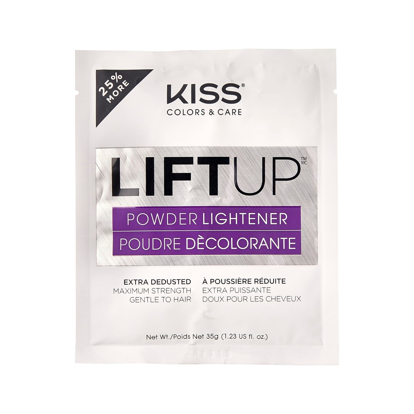 KISS Lift Up Complete Hair Bleach & Icy Silver Toner Kit, Gentle Conditioning Formula that Reduces Brassiness, Complete 6-Pc DIY Bleach Kit, ICE
