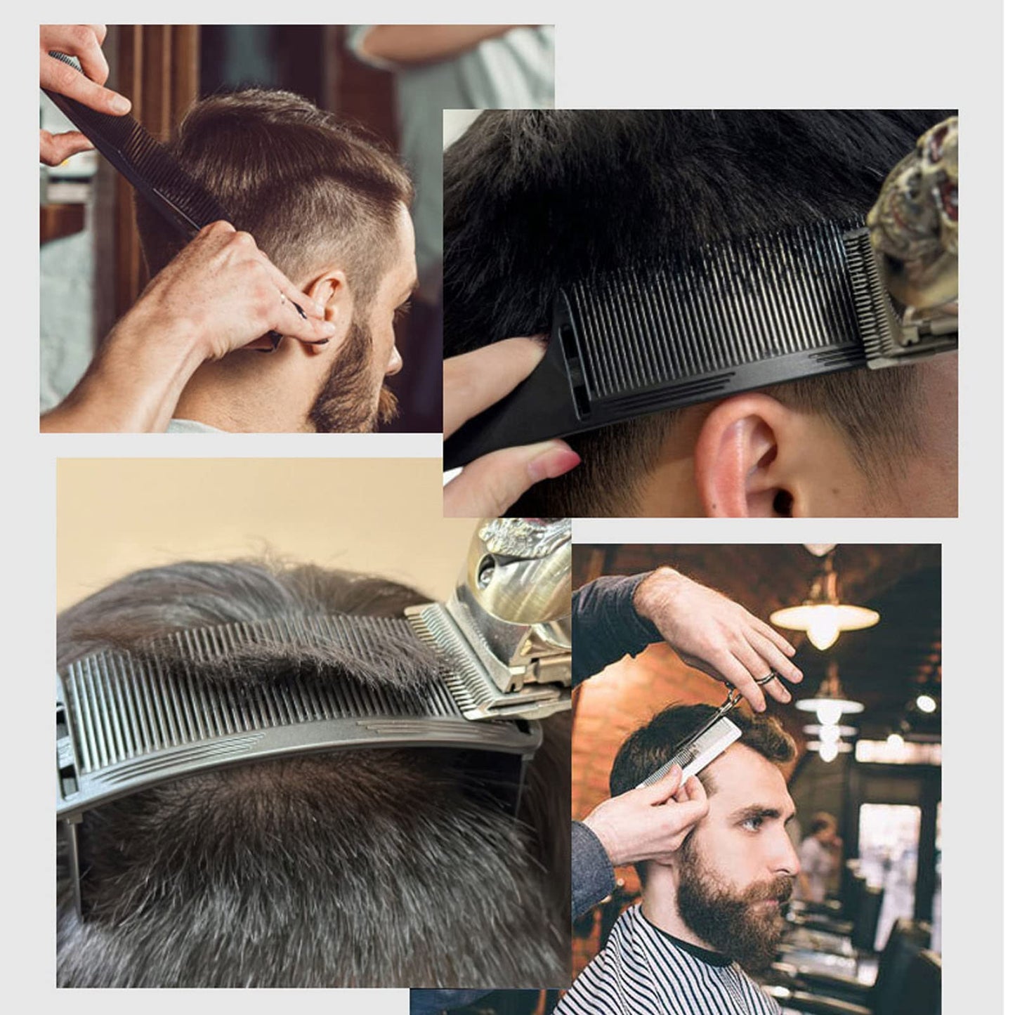 Professional Barber Clipper Comb Curved Flat Top S Shape Hairdressing Tool for Men Women Haircut Styling with 3 Removable Guide Comb Attachments Beauty and Personal Care goodstumbler