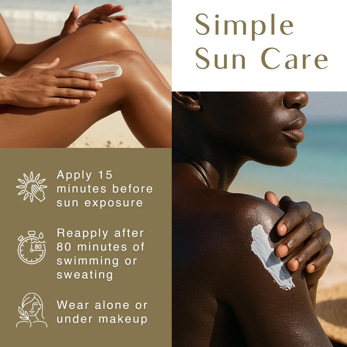 Black Girl Sunscreen SPF 30 for the Face & Body - Moisturizing Sun Protection, SPF 30, Sun Lotion for Women, Ultra Sheer, Travel Size, No White Cast