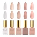 APRÉS Gel Couleur Combo Set, 5 Color Gel Nail Polish, HEMA-Free & TPO-Free, Bright Nude Pastel Colors with Brush-X Nail Art Brush (My Nails But Beauty & Personal Care APRÉS