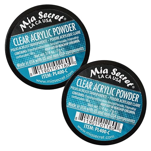 Mia Secret Clear Acrylic Powder (1/4 oz) 2 PACK Beauty & Personal Care Mia Secret